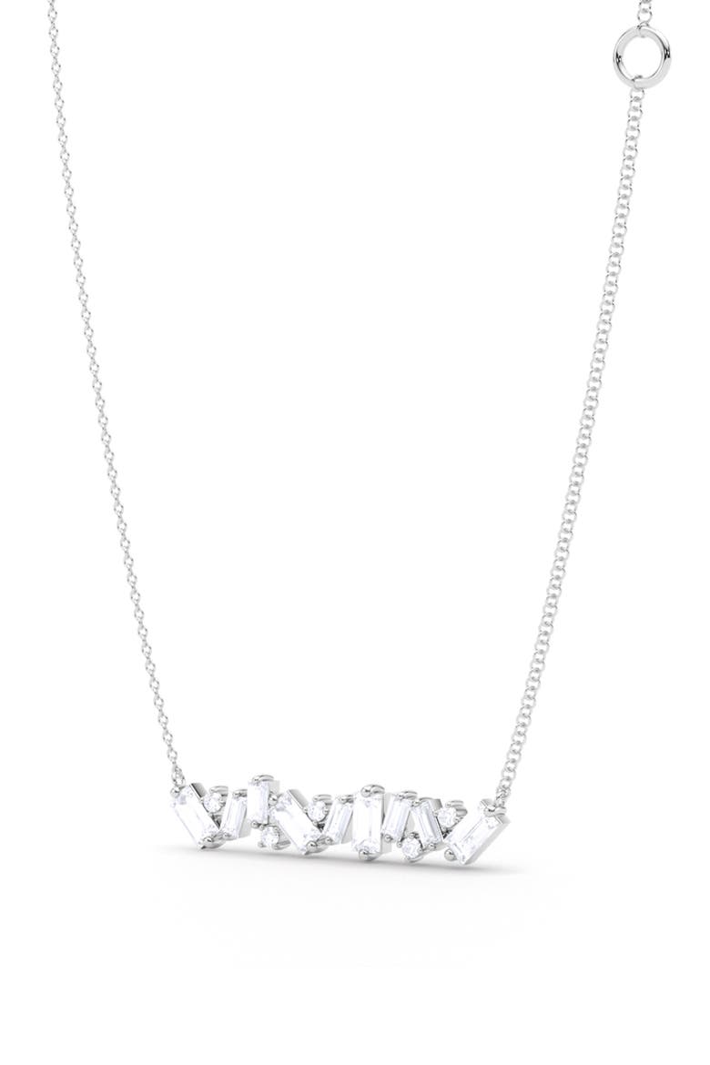 Baguette & Round Lab Created Diamond Pendant Necklace video