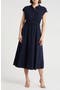 Drawcord Waist Midi Shirtdress