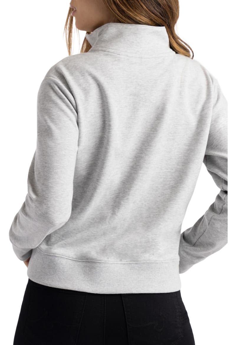 Cloud Half Zip Pullover, Alternate, color, HEATHER LIGHT GREY