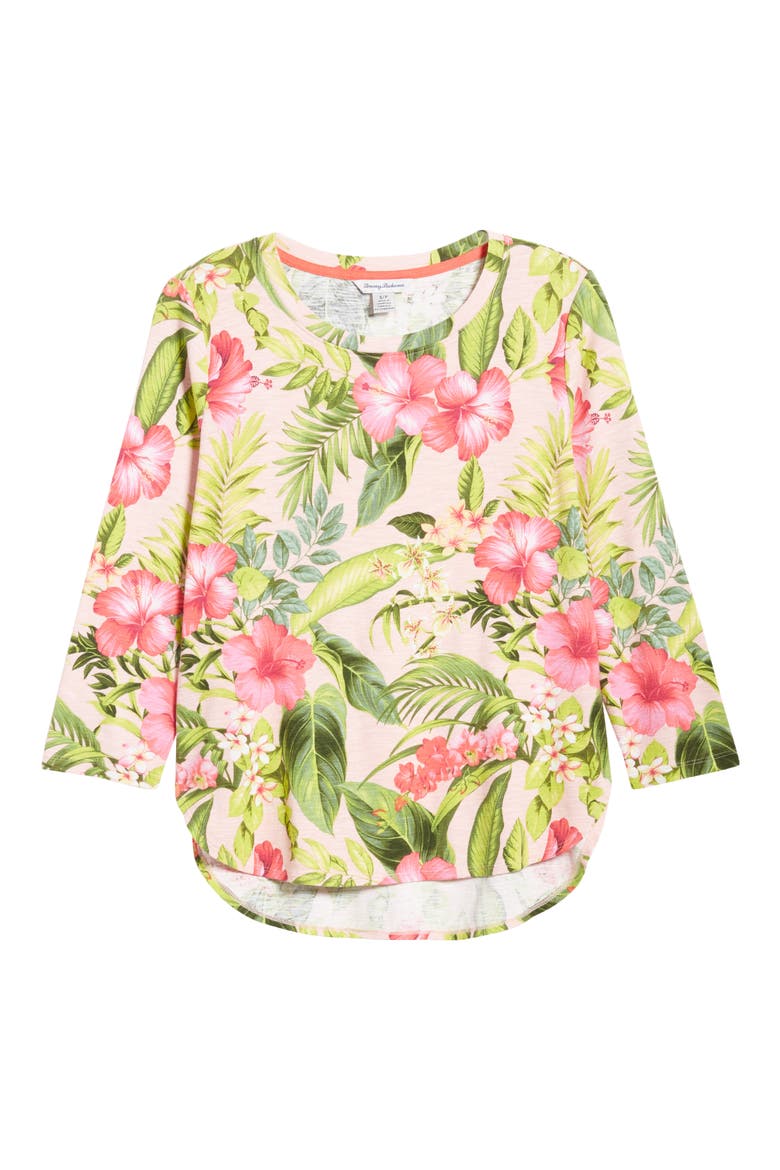 Ashby Isles Grand Villa Floral Cotton Top, Alternate, color, MALIBU PEACH