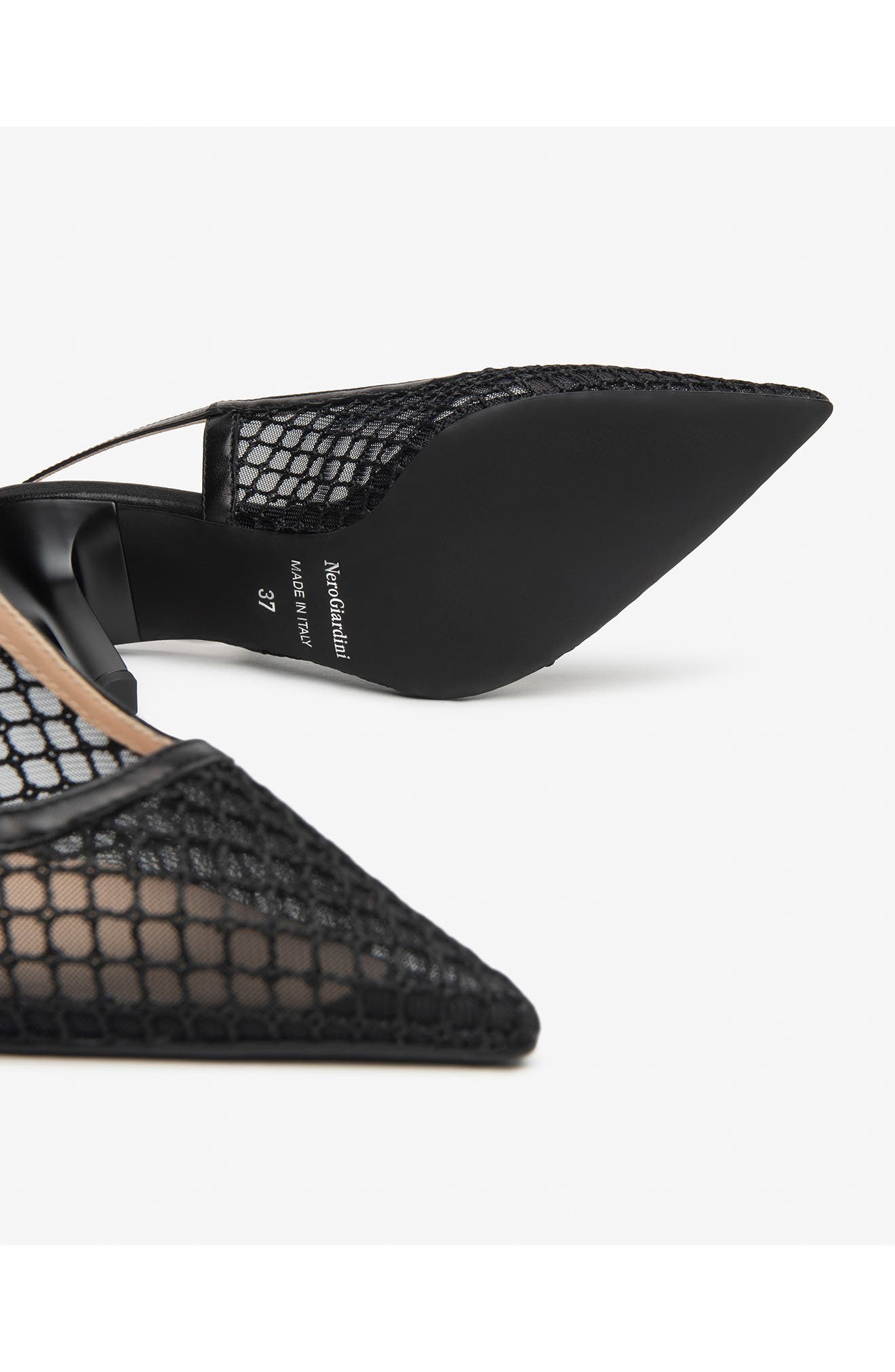 NeroGiardini Slingback Pointed Toe Pump, Alternate, color, Black