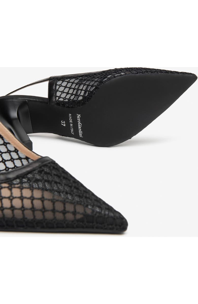 NeroGiardini Slingback Pointed Toe Pump, Alternate, color, Black