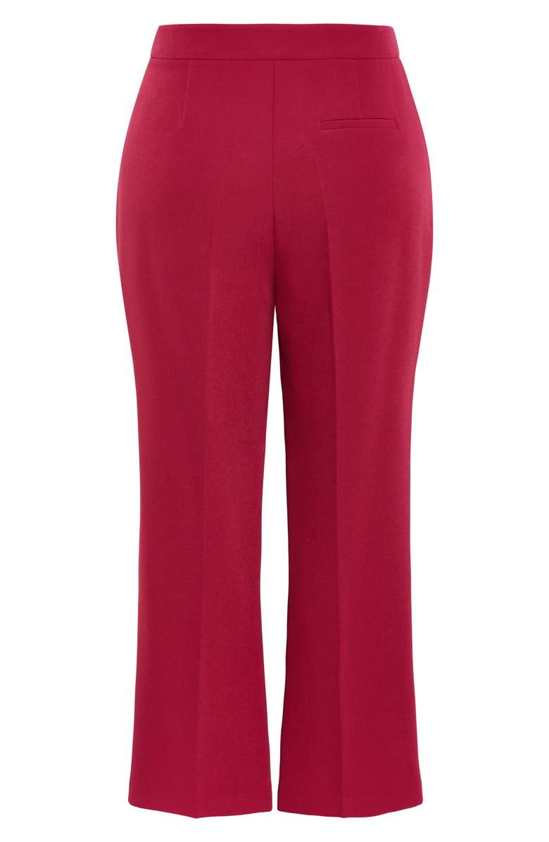 City Chic Alexis High Waist Wide Leg Pants, Alternate, color, Deep Rose