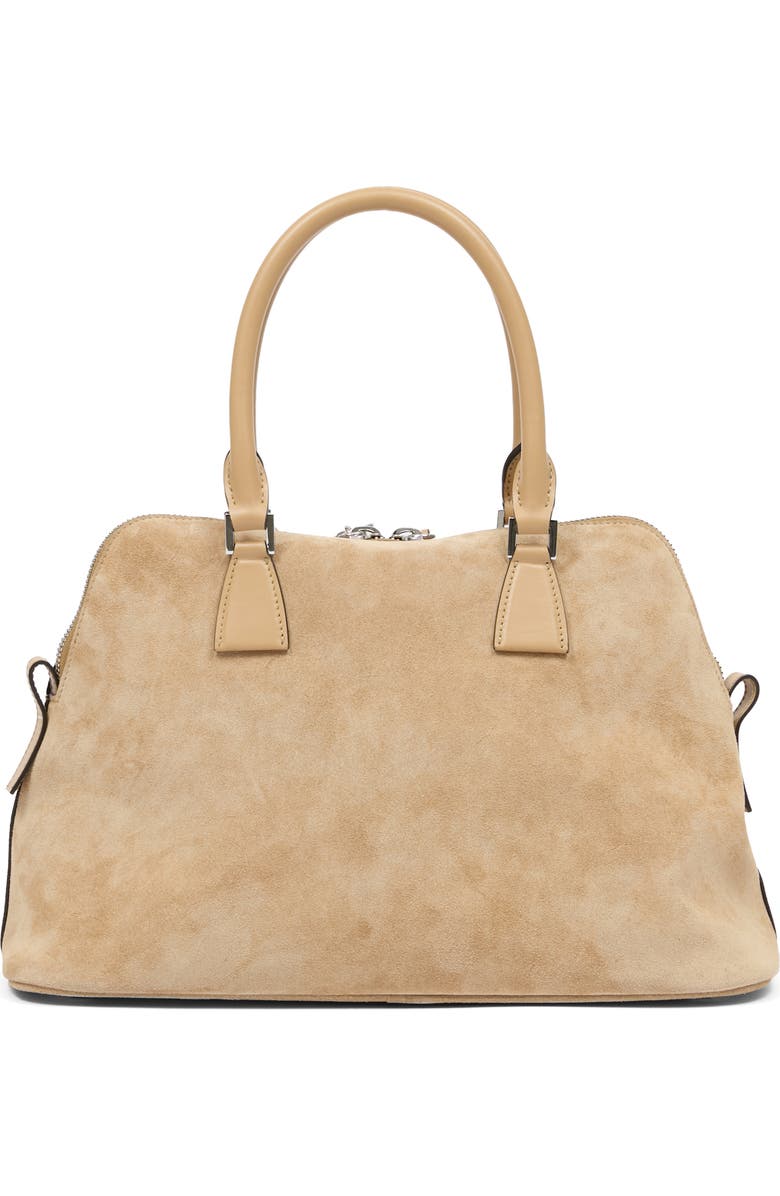 Maison Margiela Medium 5AC Soft Suede Handheld Bag, Alternate, color, Camel