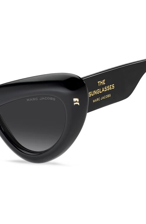 Marc Jacobs 798s Studded Acetate Sunglasses In Crystal Black/dark Grey Sf