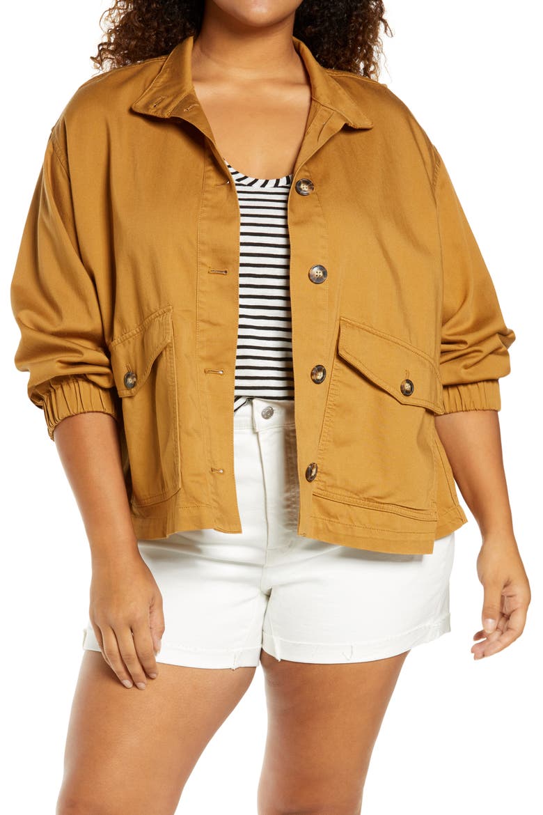 Bayview Balloon Sleeve Jacket, Main, color, TOFFEE