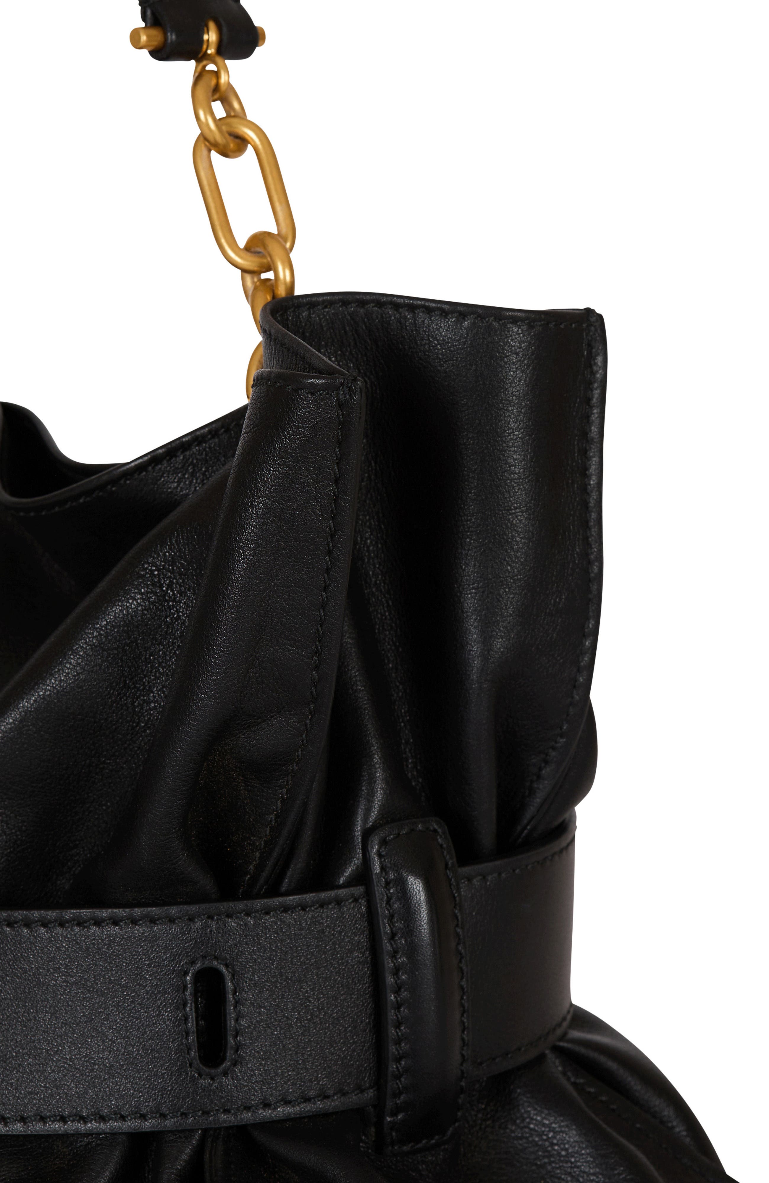 Medium Anthem bag in calfskin leather, Alternate, color, black