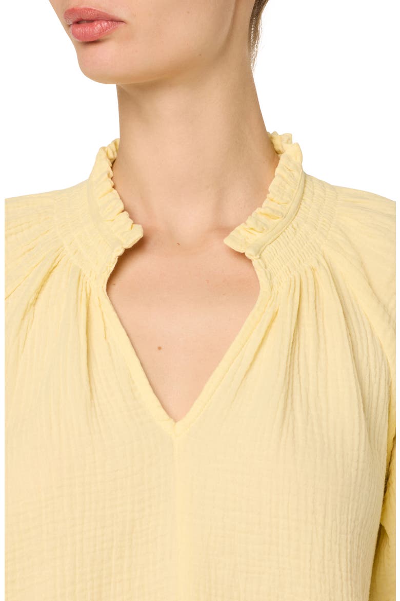 Elbow Sleeve Cotton Gauze Top, Alternate, color, ANISE FLOWER