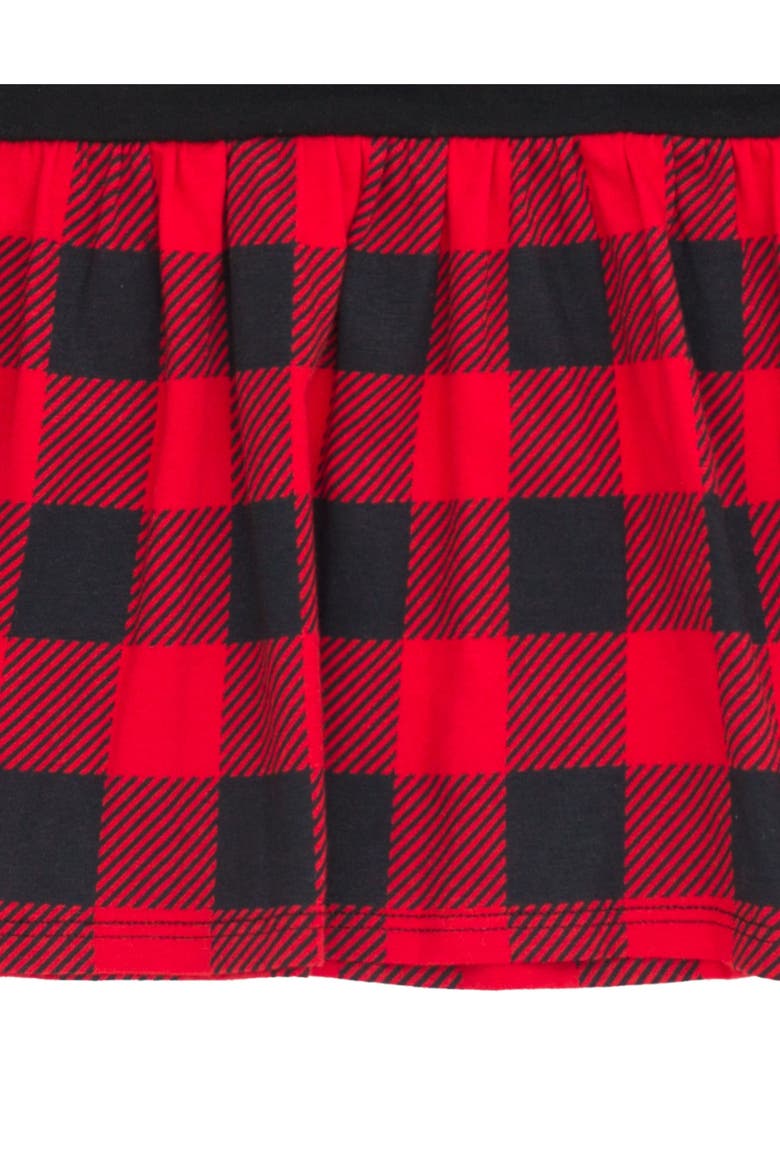 Minnie Mouse Fleece Plaid Dress, Alternate, color, Minnie Black Red
