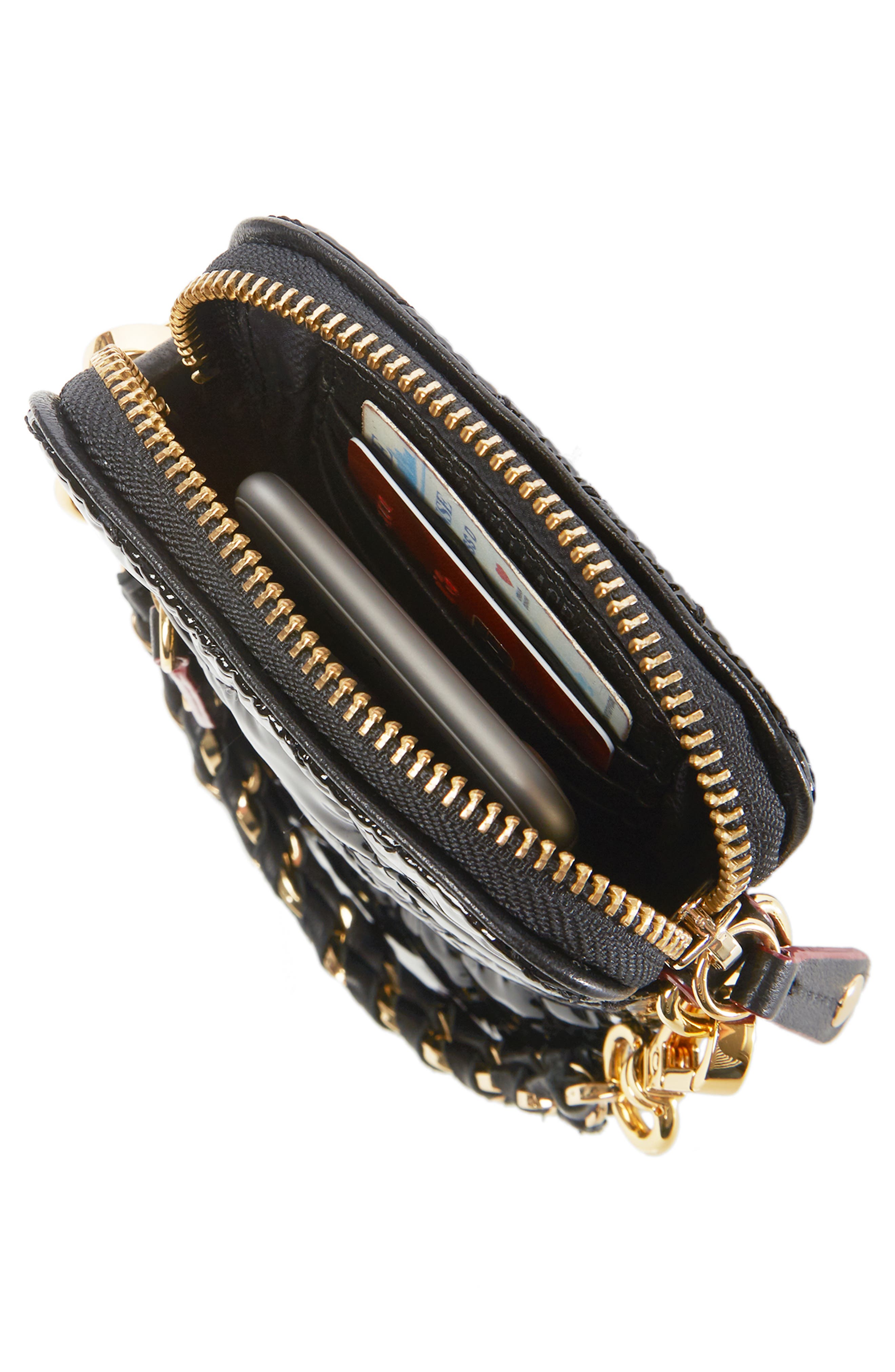 Micro Crosby Crossbody Bag, Alternate, color, BLACK LACQUER