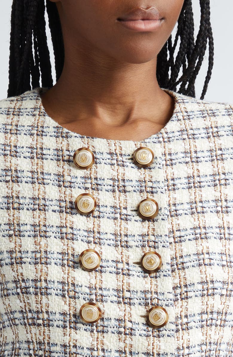 Veronica Beard Bentley Tweed Jacket, Alternate, color, Ivory/ Camel