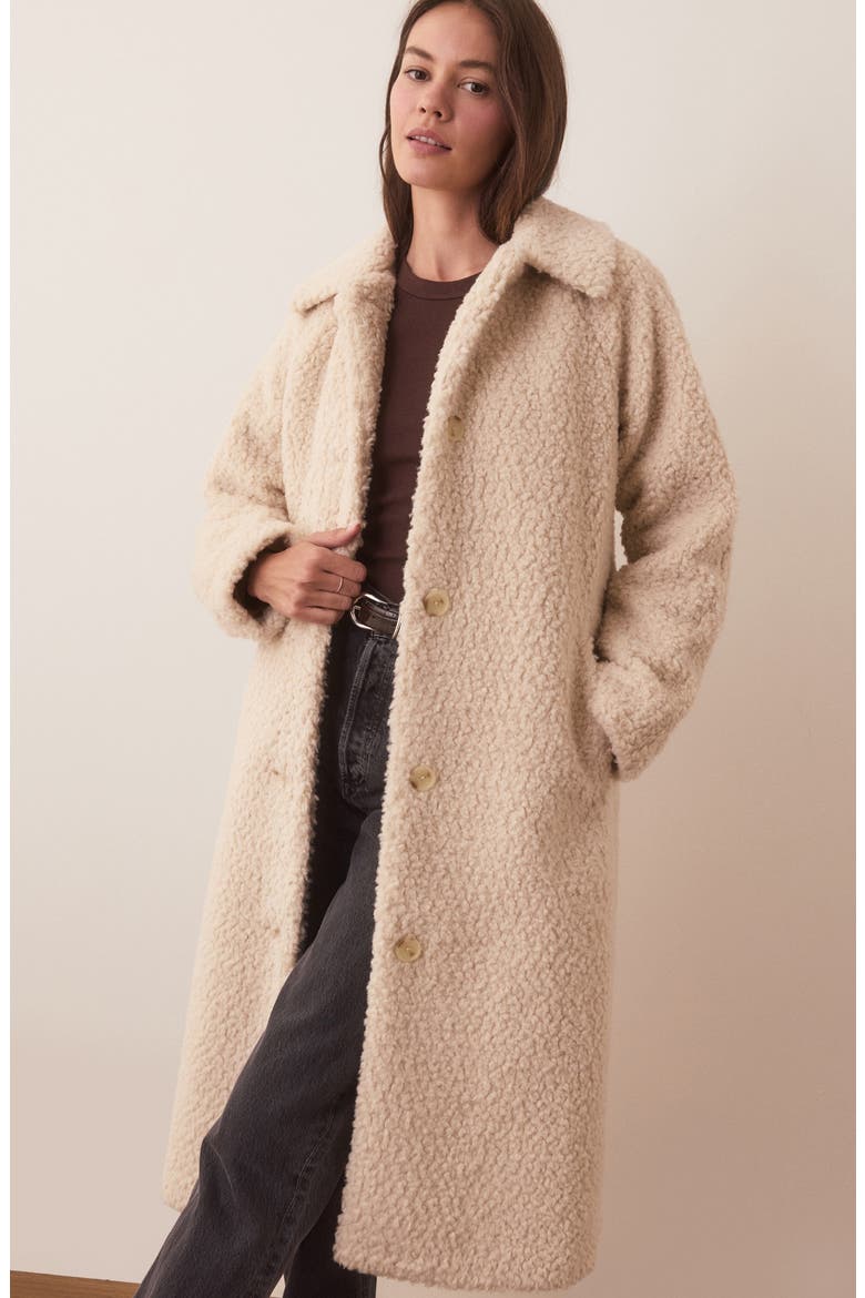 Faux Shearling Coat, Alternate, color, CREAM