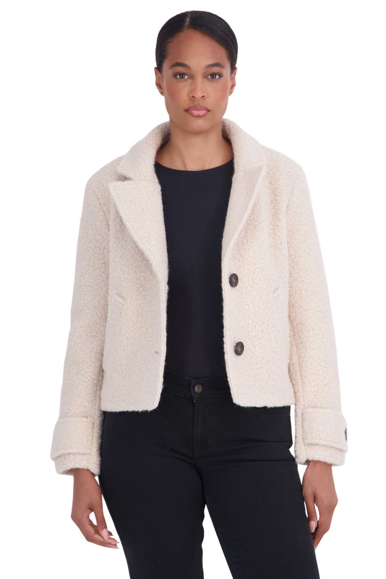 Boucle Crop Jacket, Alternate, color, IVORY