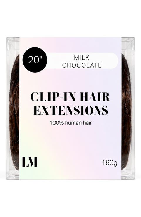 20-Inch Human Hair Clip-In Extensions