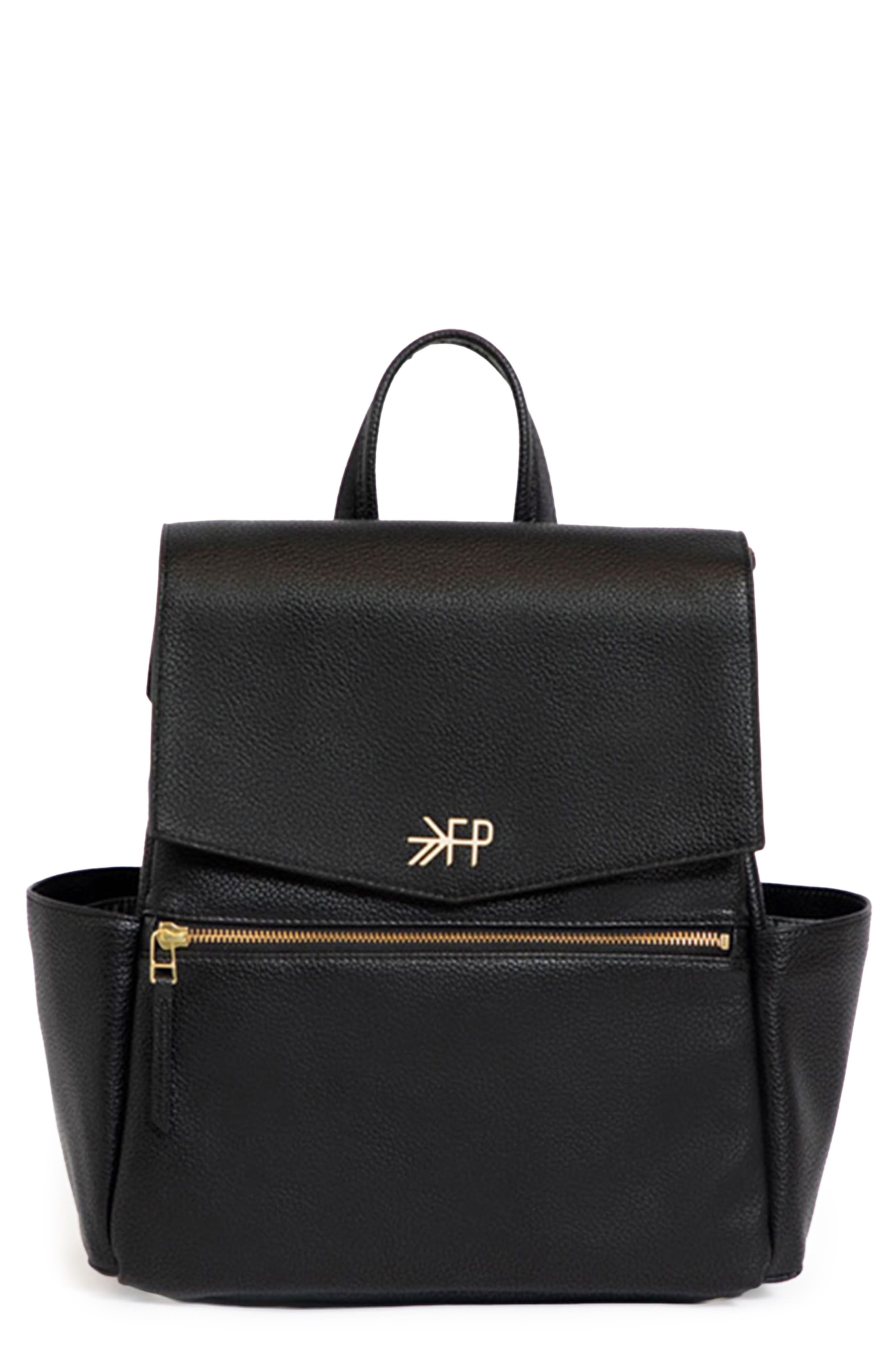 Freshly Picked Mini Classic Diaper Backpack, Main, color, Black