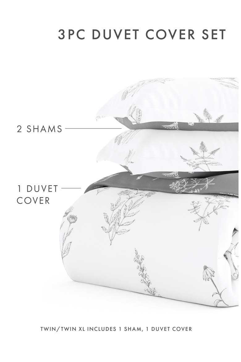 HOME SPUN Home Collection Premium Ultra Duvet Set, Alternate, color, LIGHT GRAY