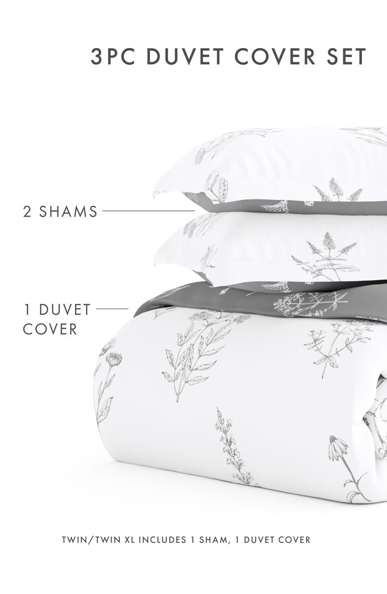 HOMESPUN HOME SPUN Home Collection Premium Ultra Duvet Set, Alternate, color, Light Gray