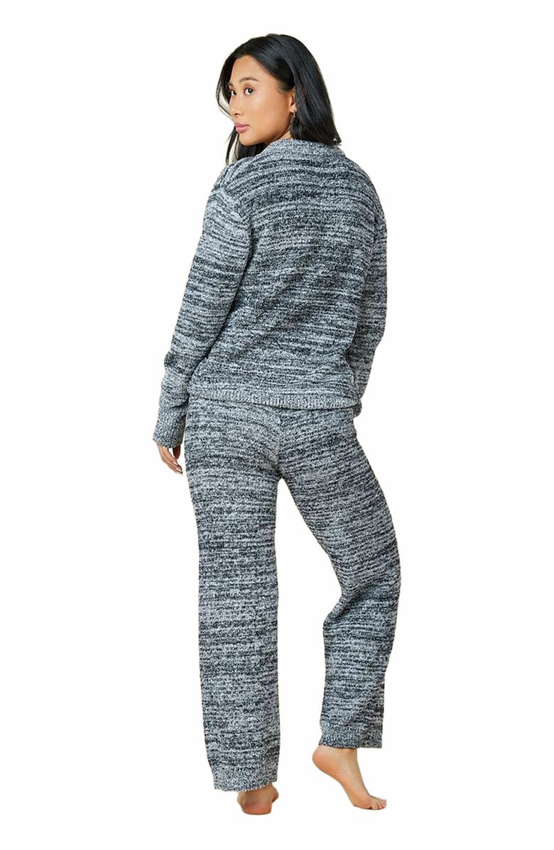 Softies Heather  Marshmallow Johnny Collar Lounge Set, Alternate, color, 