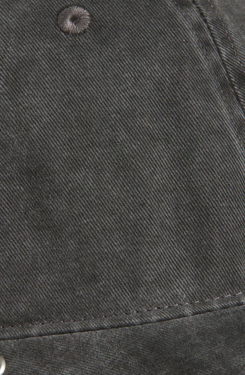 Acne Studios Heart Charm Cotton Twill Baseball Cap, Alternate, color,