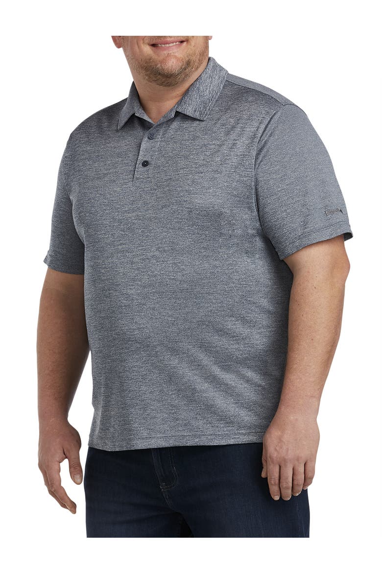 Speedwick Performance Heather Polo, Main, color, NAVY HEATHER