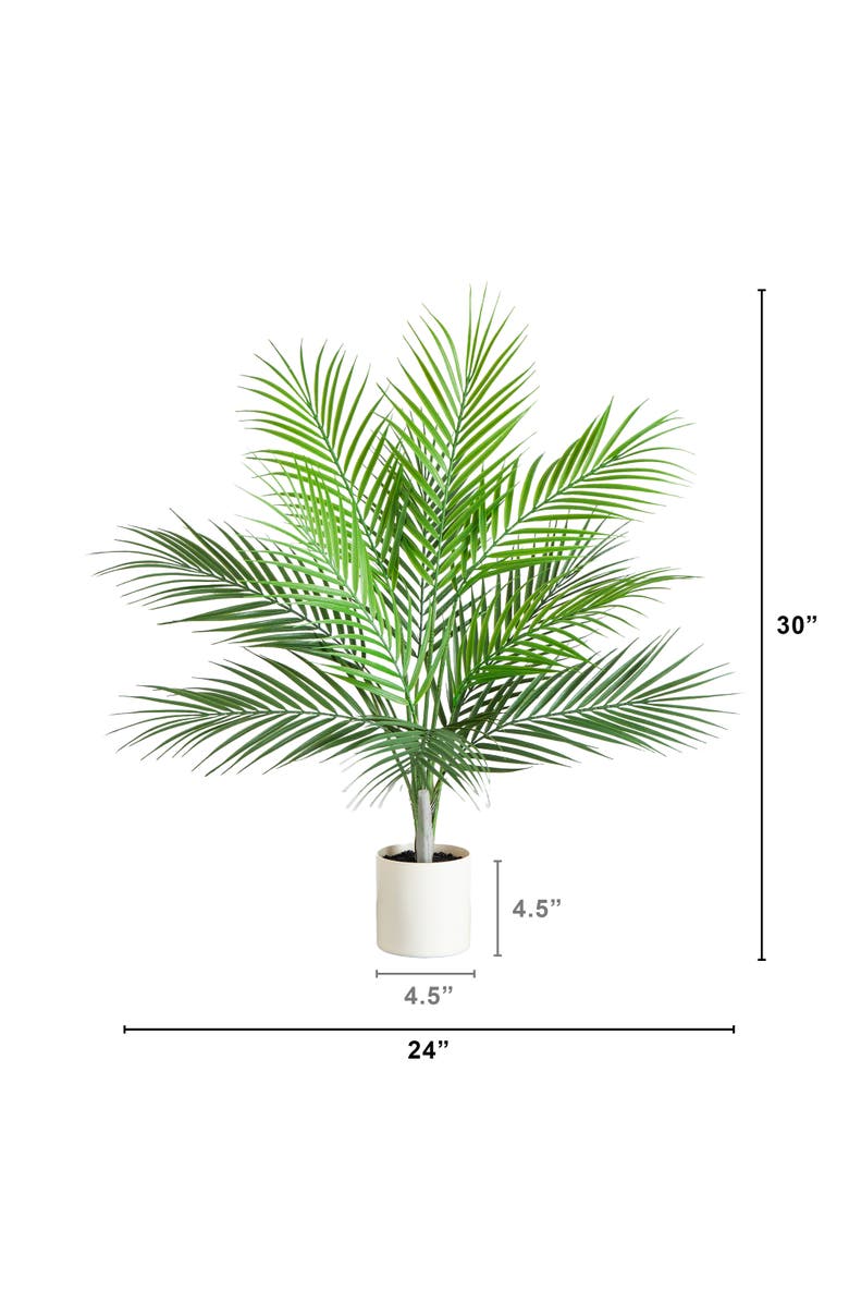 NEARLY NATURAL 30-in Artificial Palm Tree, Alternate, color, Green