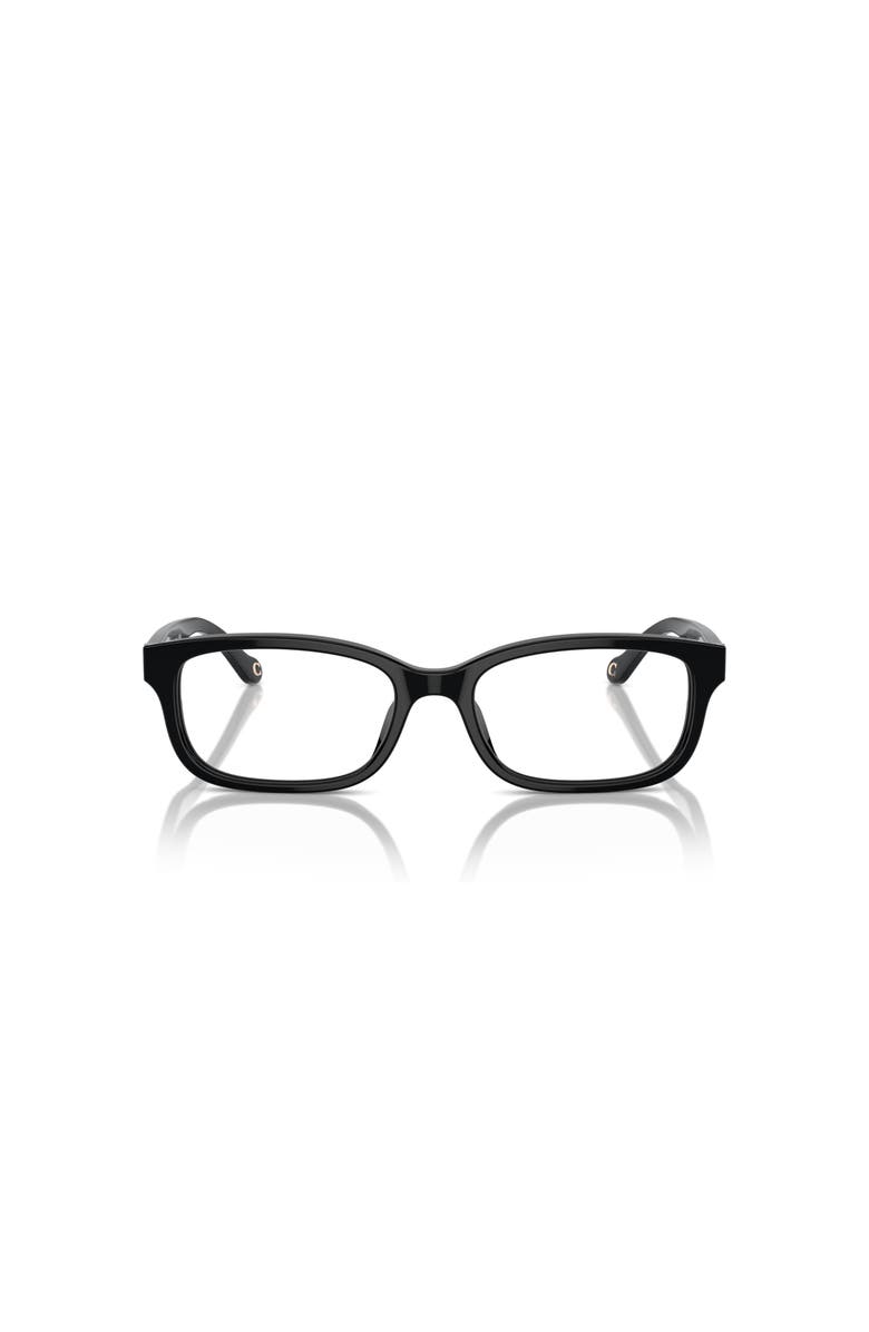COACH 50mm Rectangle optical glasses, Alternate, color, Black