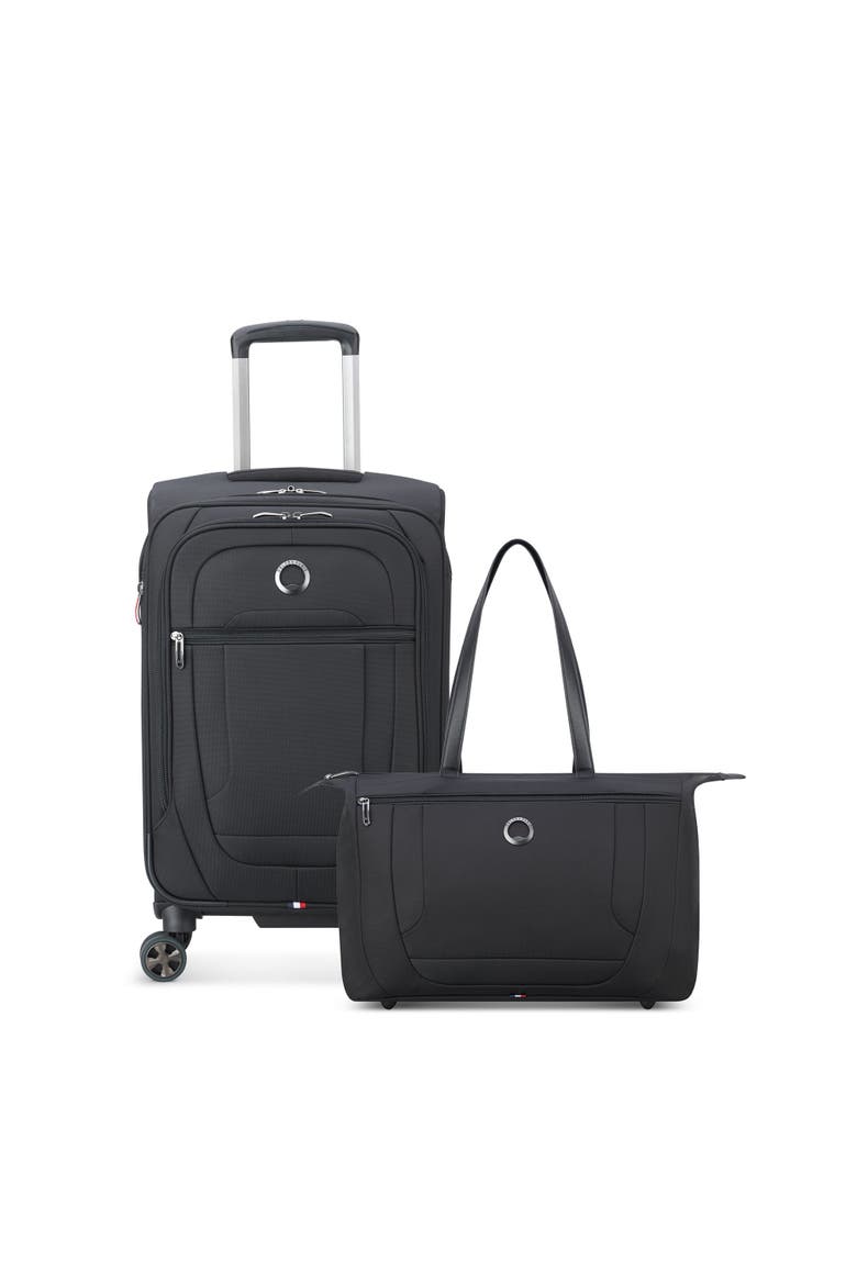 Helium DLX Softside 2 Piece Set Weekender Tote Bag & 20" Carry-On, Main, color, Black