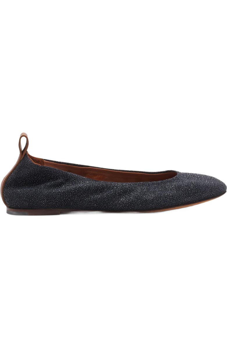 Lanvin THE GLITTERY SUEDE BALLERINA FLAT, Main, color,