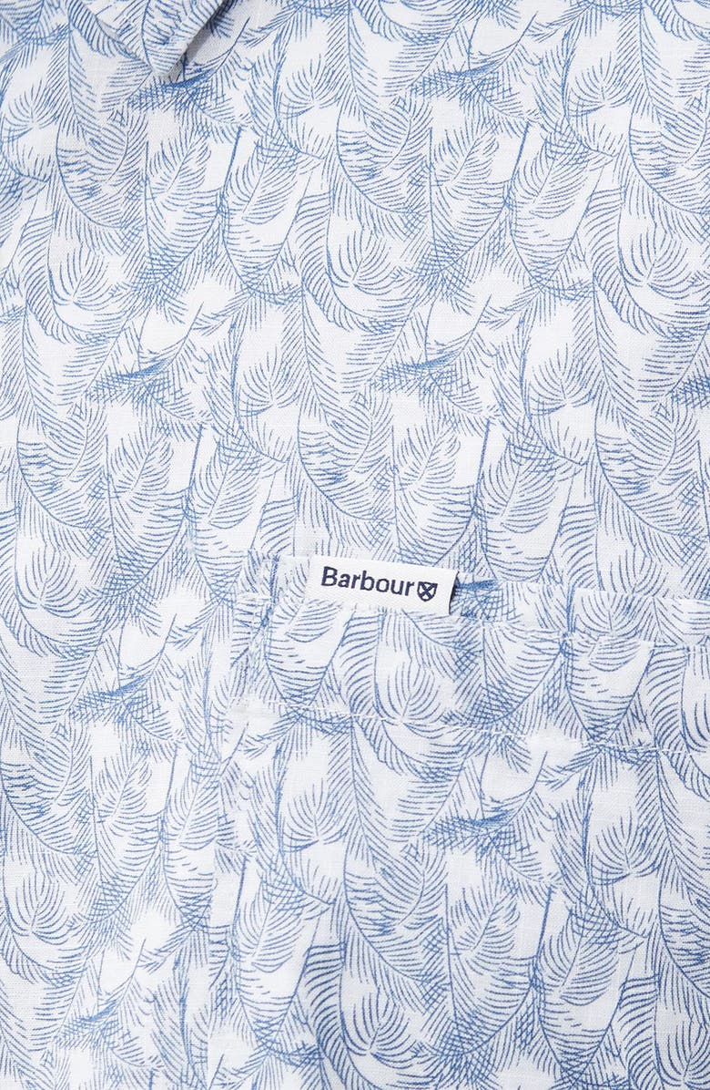 Barbour Lowick Frond Print Short Sleeve Cotton Button-Up Shirt, Alternate, color,