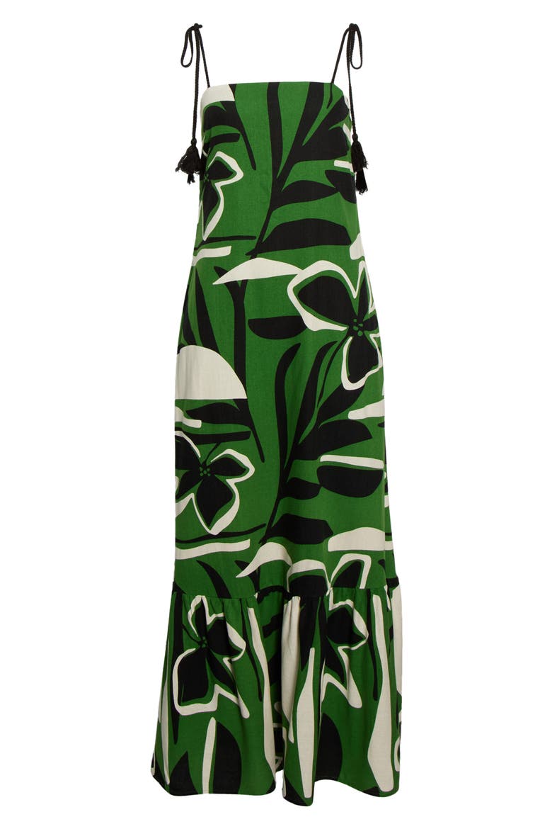 Veth Rainforest Maxi Sundress, Alternate, color, KELLY-CREAM