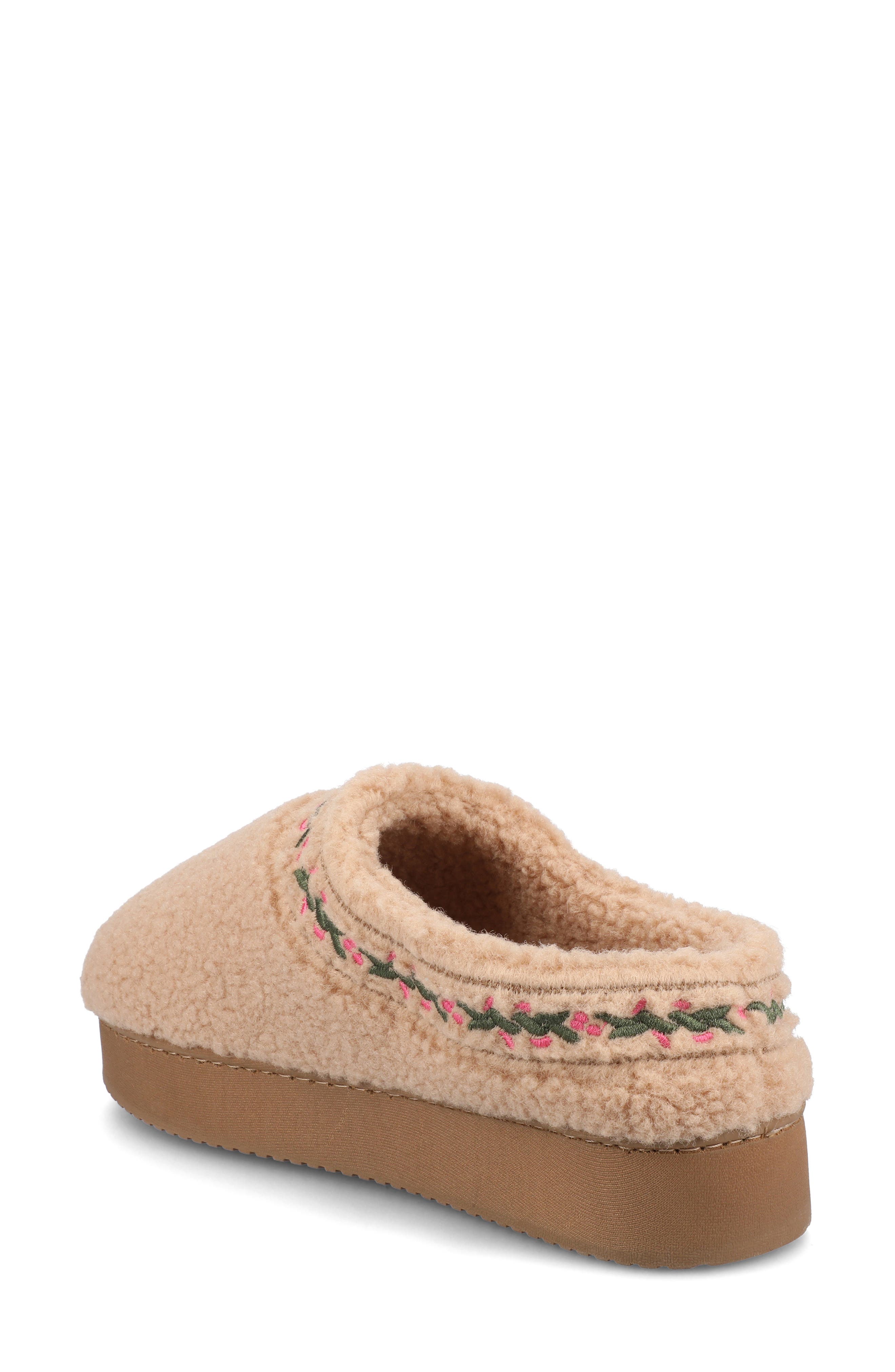 Journee Collection Pallmer Faux Shearling Slipper, Alternate, color, Tan