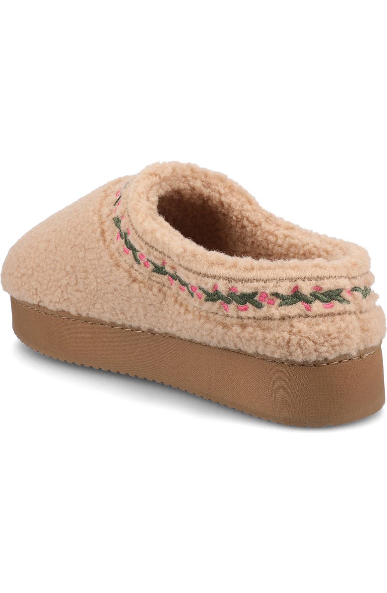 Journee Collection Pallmer Faux Shearling Slipper, Alternate, color, Tan
