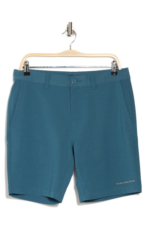 Travismathew Open To Close Tech Chino Shorts In Dark Teal Tiki