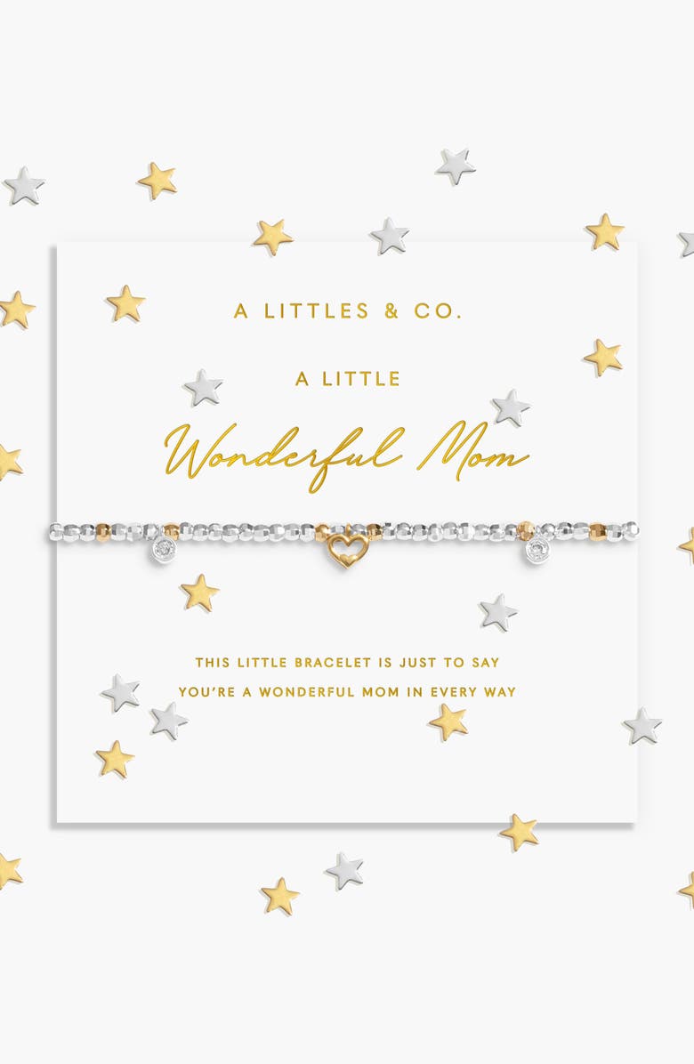 A Littles & Co Sparkle Confetti A Little 'Wonderful Mom' Bracelet In Silver And Gold-Tone Plating, Alternate, color, Metallic Silver