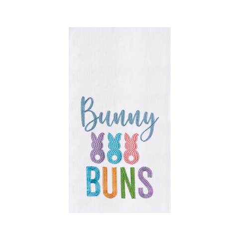 "Bunny Buns" Easter Rabbit Spring Theme Kitchen Dishtowel