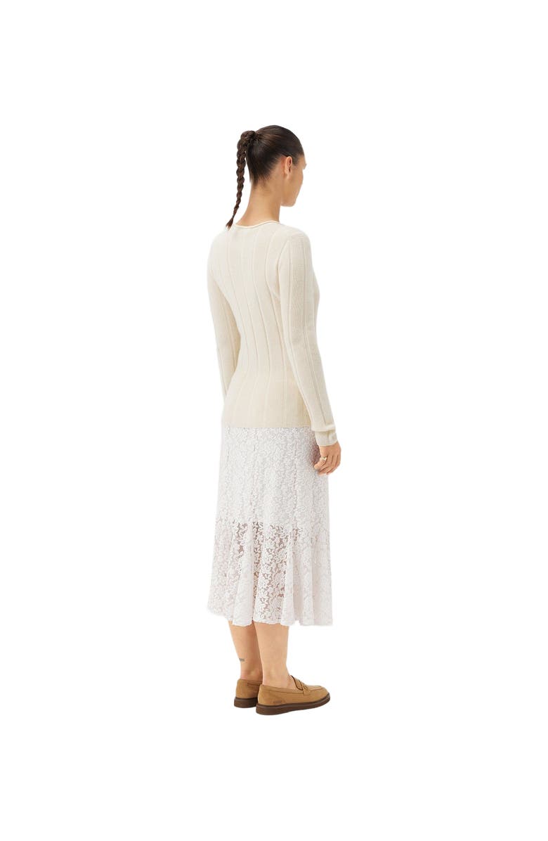 GOBI Mongolian Cashmere C-Neck Cashmere Sweater, Alternate, color, Off White