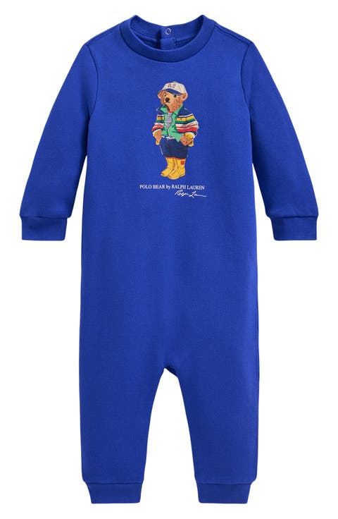 Polo Bear Graphic Sweatshirt Romper