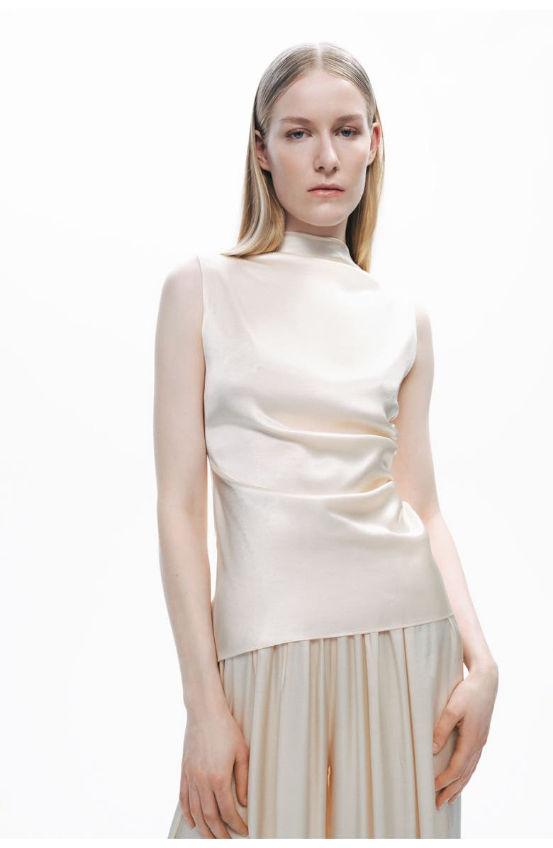 Nocturne Draped Open-Back Detail Blouse, Alternate, color, 