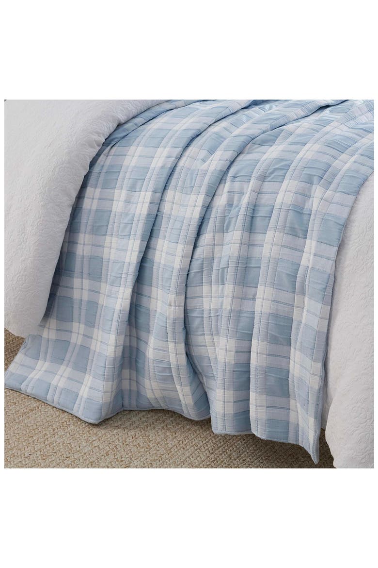 Rory Plaid Cotton Muslin Throw Blanket, Alternate, color, MOUNTAIN RANGE BLUE/ WHITE