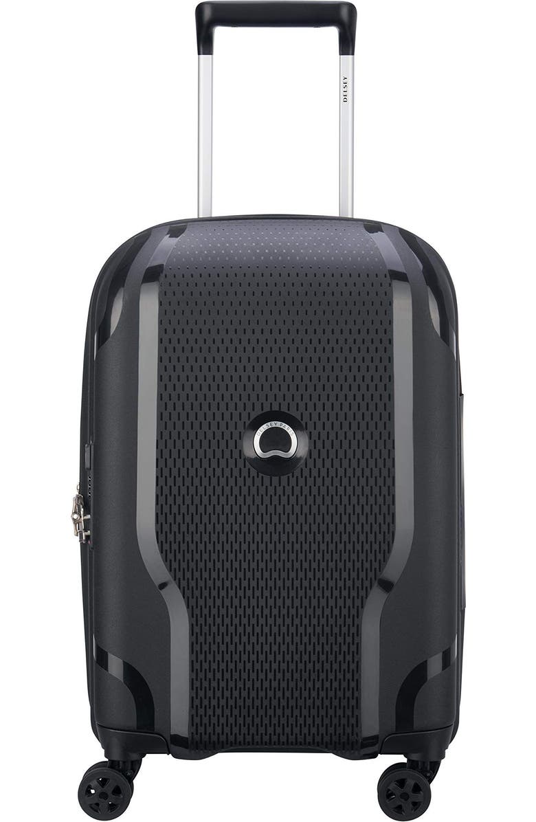 Delsey Paris Clavel Hardside Carry-On Expandable Luggage with Spinner Wheels, Main, color, Black