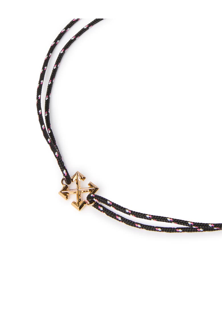 Men's Black Rope Necklace With Arrow, Alternate, color, Black
