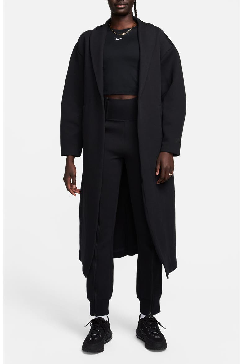 Sportswear Oversize Tech Scuba Knit Duster, Main, color, BLACK/ BLACK