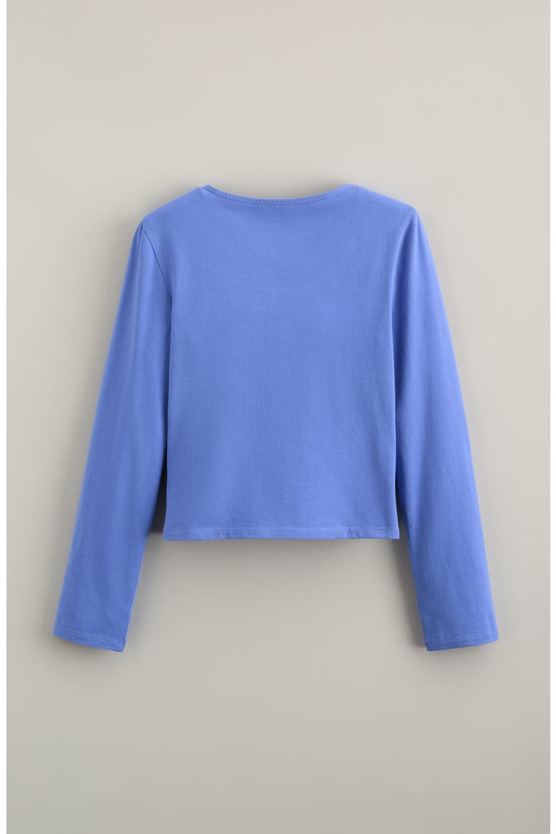 Kids' Cotton Scoop Neck T-Shirt, Alternate, color, BLUE WEDGEWOOD
