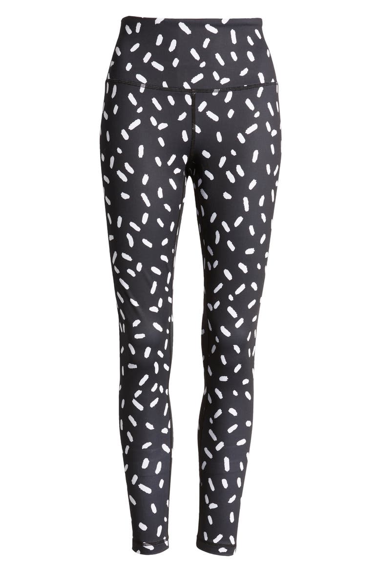 Cristina Martinez High Waist Leggings, Alternate, color, BLACK SPRINKLE DOT