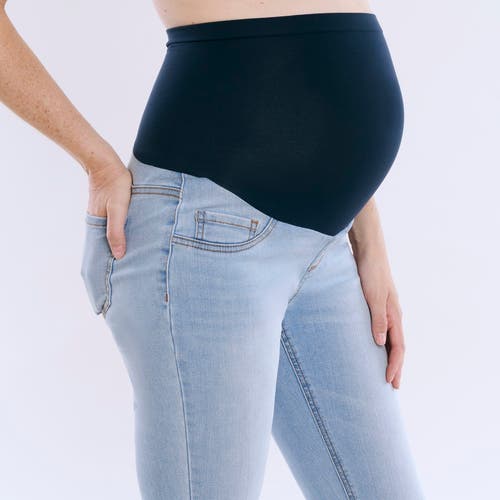 Motherhood Maternity Secret Fit Over The Belly Ankle Length Skinny Jeans In Light Wash