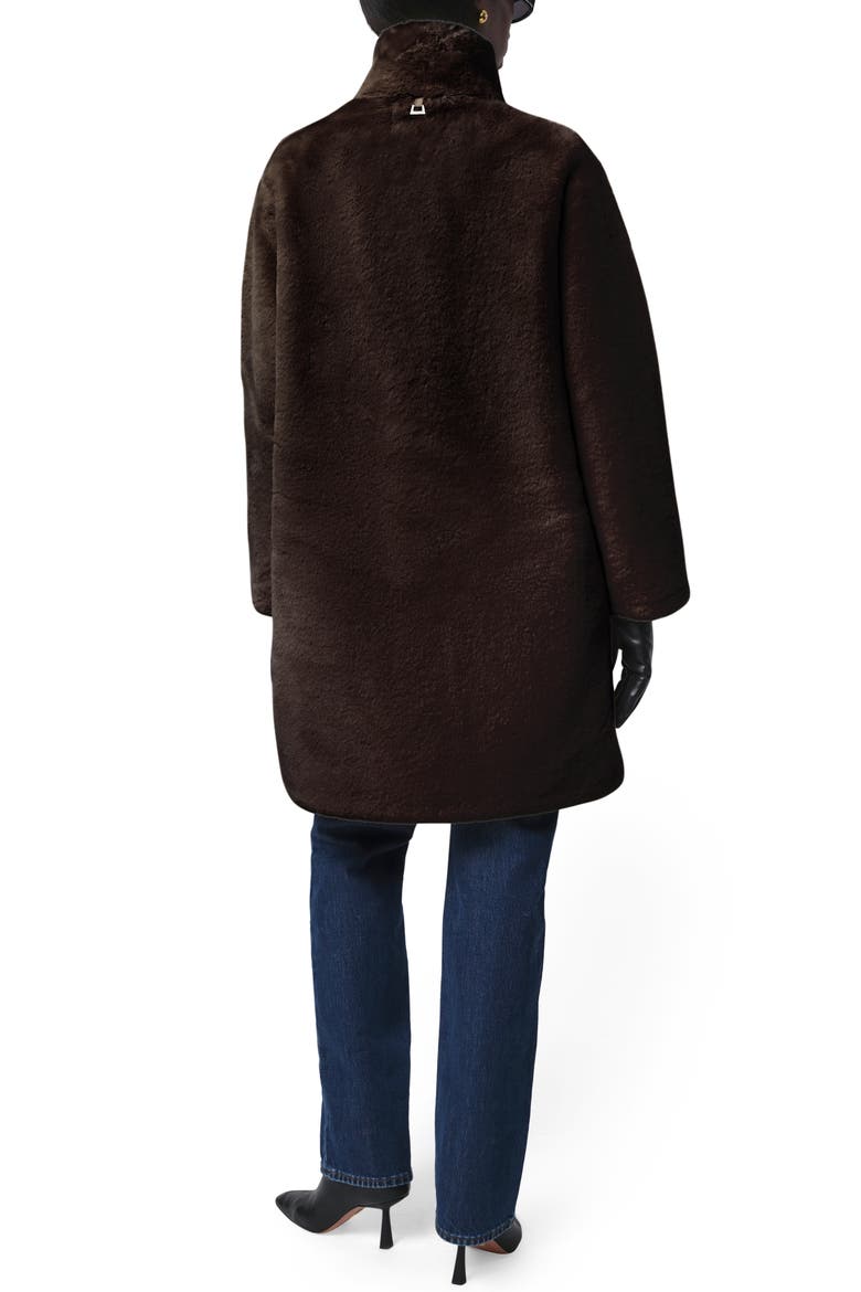 Blair Mid Length Recycled Polyester Pluche™ Faux Fur Coat, Alternate, color, ESPRESSO