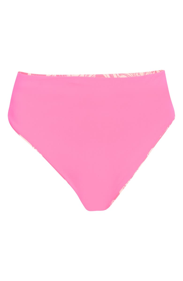 Maaji Suzy Q High Rise Reversible Bikini Bottoms, Alternate, color, Pink