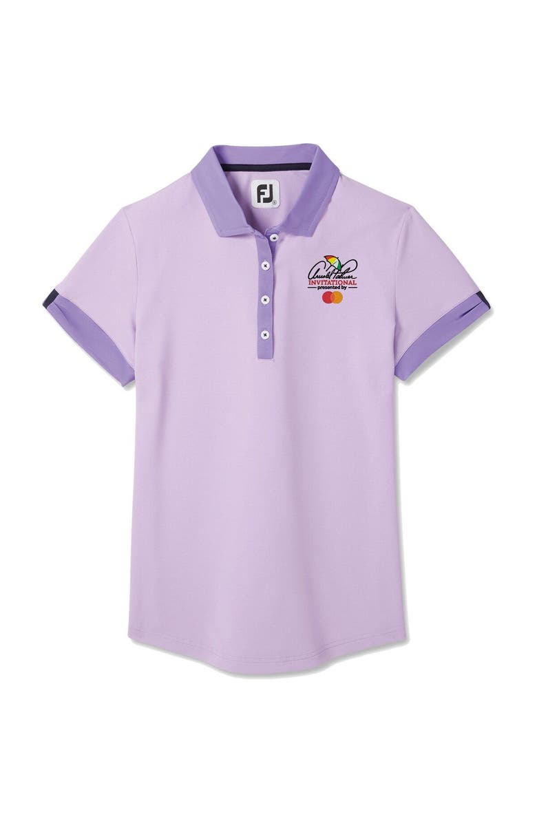 FOOTJOY Women's FootJoy Purple Arnold Palmer Invitational Color Block Polo, Alternate, color, Purple