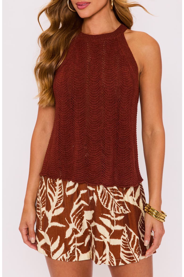 Verona Sleeveless Sweater, Main, color, DARK BROWN