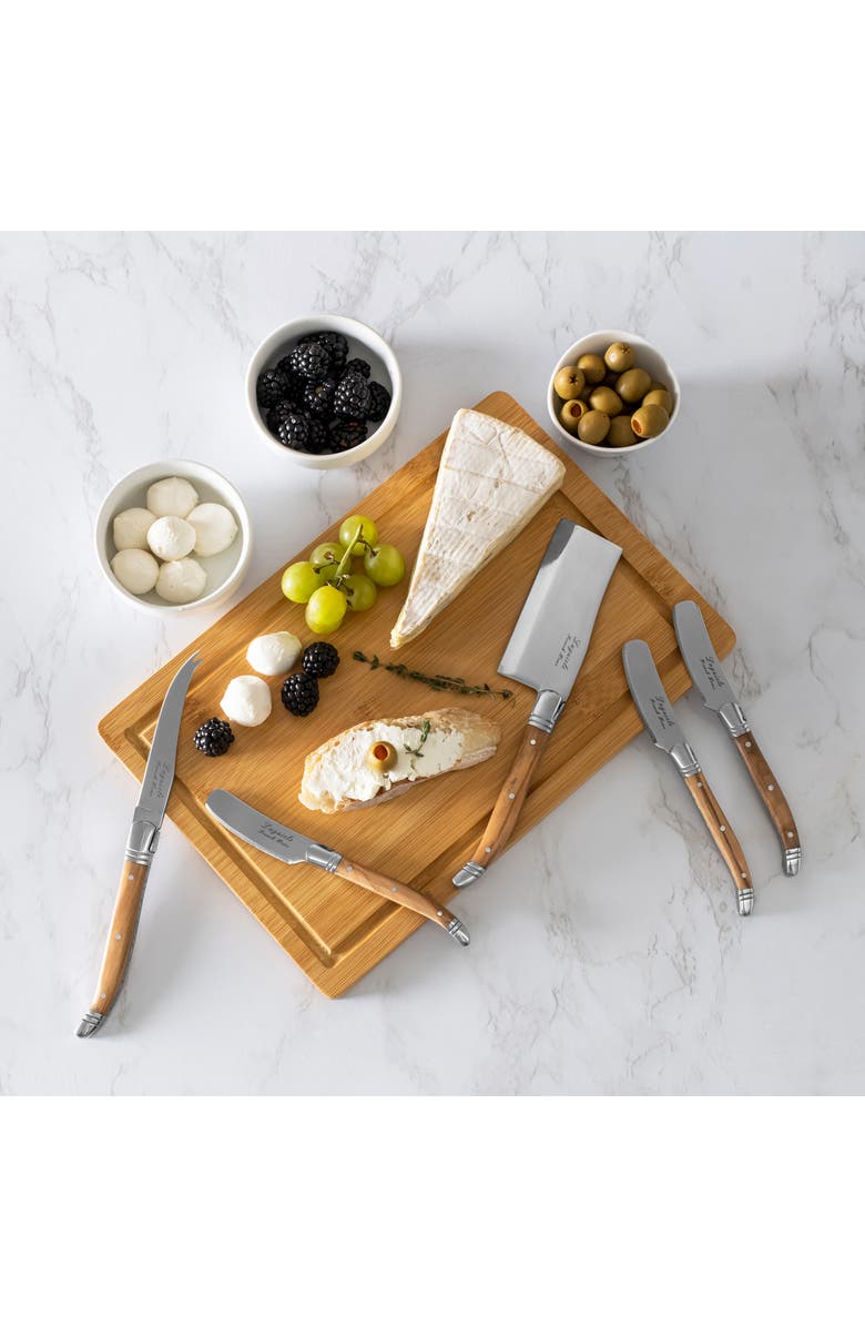FRENCH HOME Laguiole Cheese Board & Tools Set, Alternate, color, Wood/ Brown